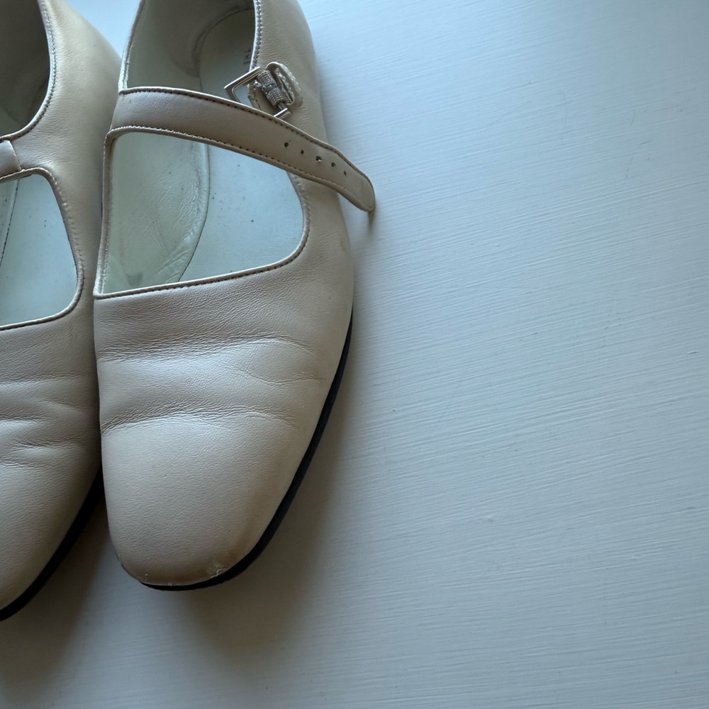 The Row Cream Mary Jane Flats - Picture 4 of 5